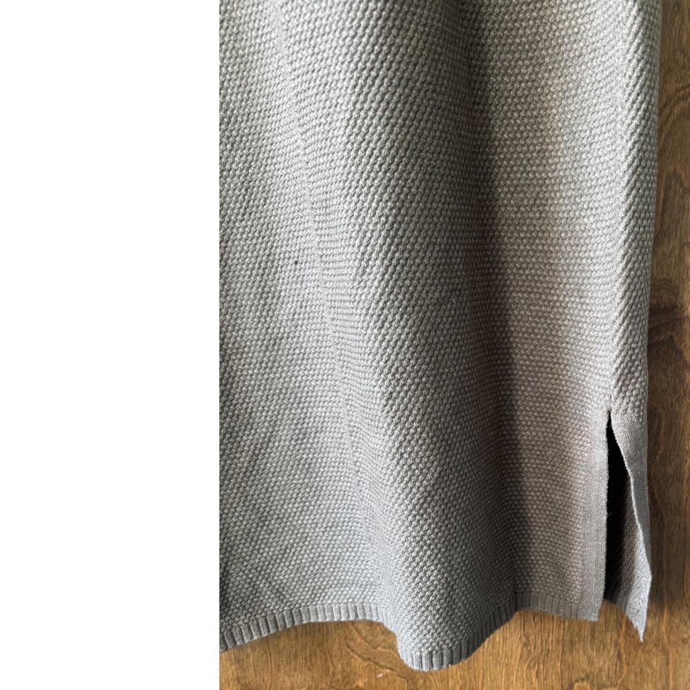 Prana Sz M Figaro Turtleneck Knit Slit Side Midi Dress Long Sleeve Cozy Minimal - Picture 7 of 11